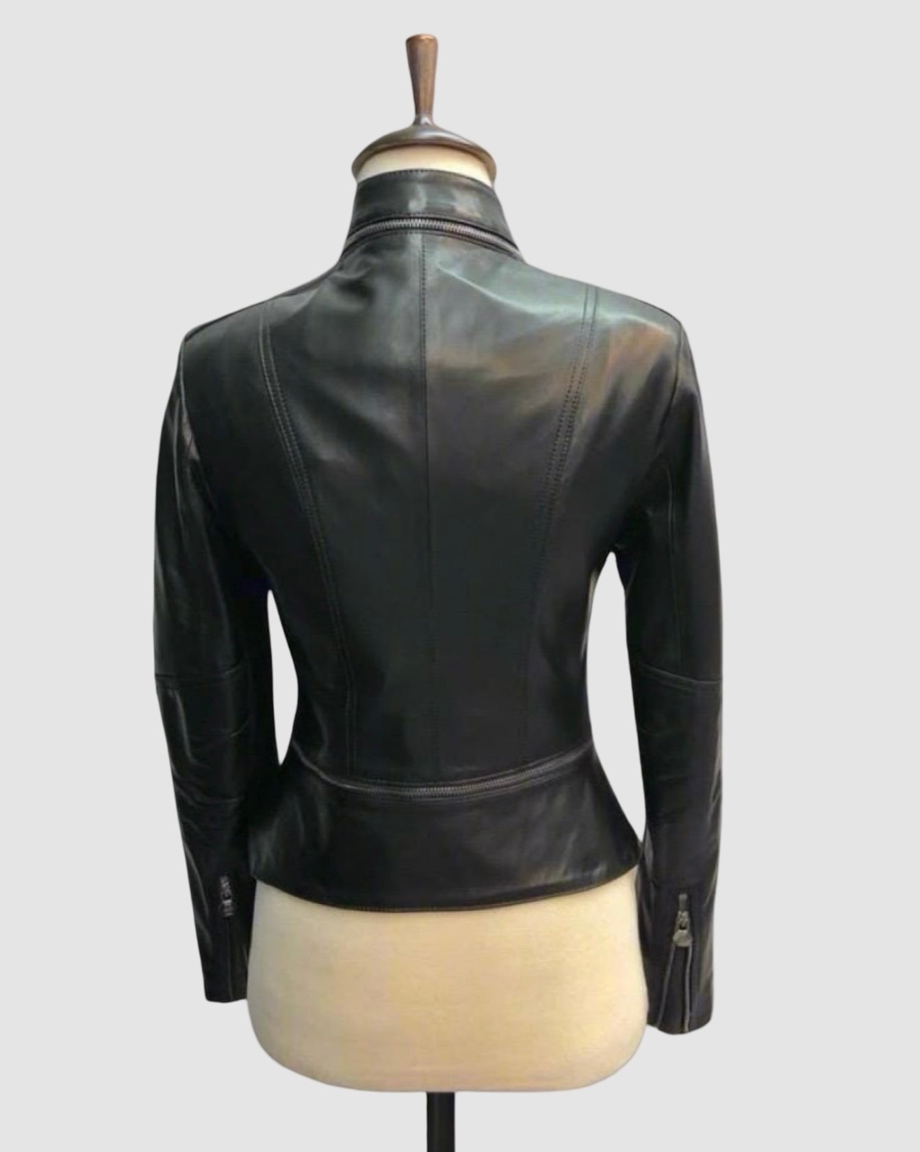 Asymmetric Lambskin Leather Jacket – Luxury Women’s Designer Biker