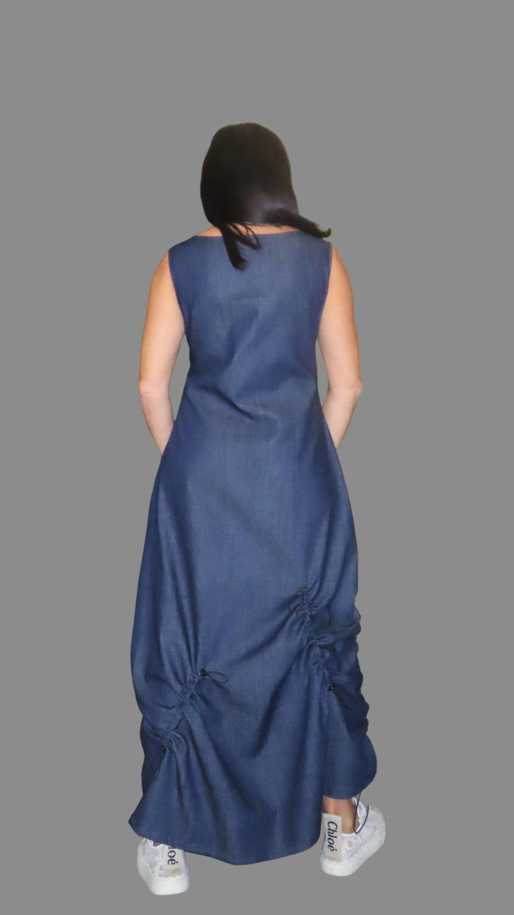 Asymmetric Long Denim Dress –Street Style / Everyday Wear