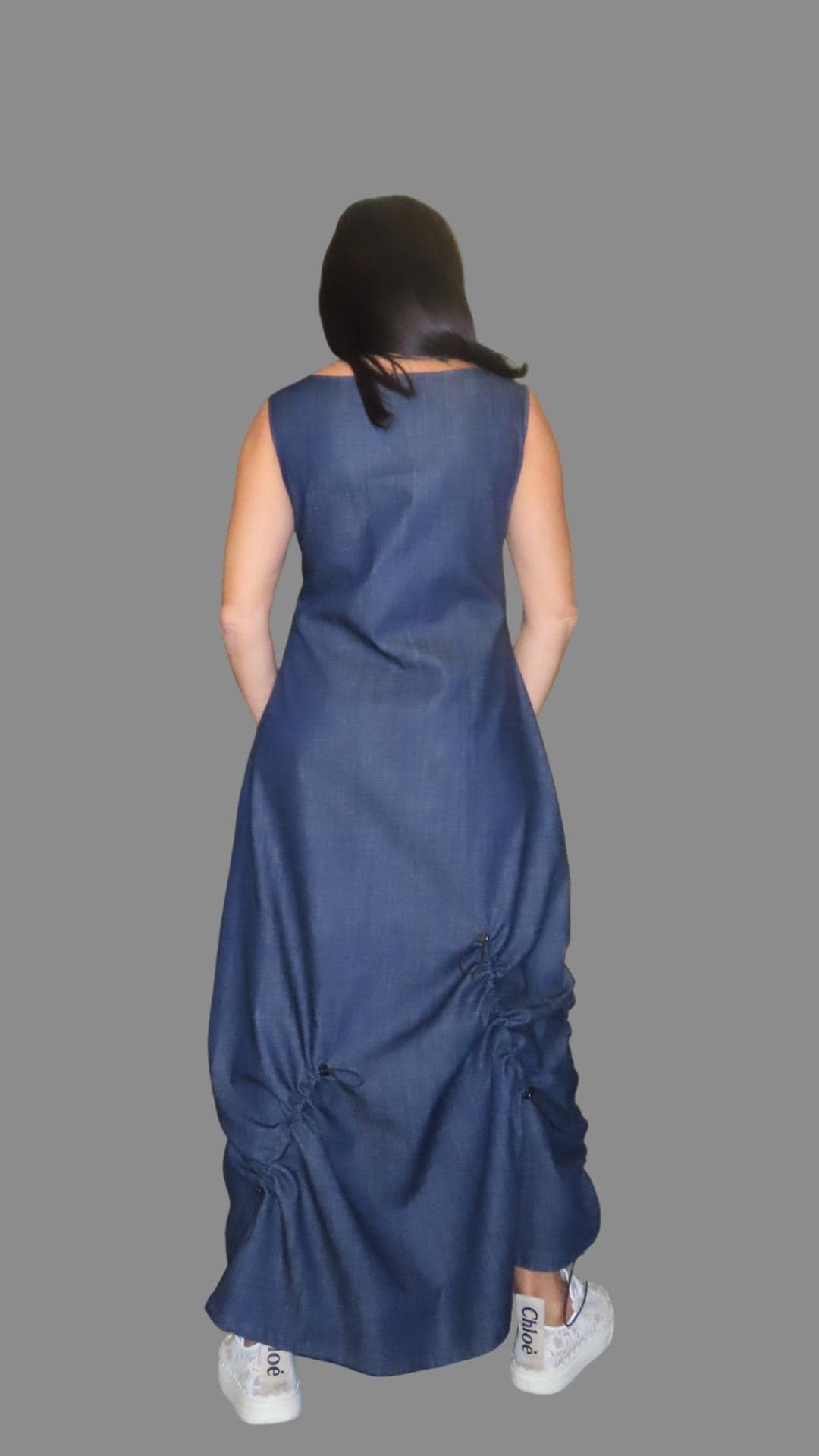 Asymmetric Long Denim Dress –Street Style / Everyday Wear