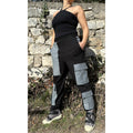 Cargo Pants in Cotton and Denim – Utility Style with Elastic Waist and Patch Pockets