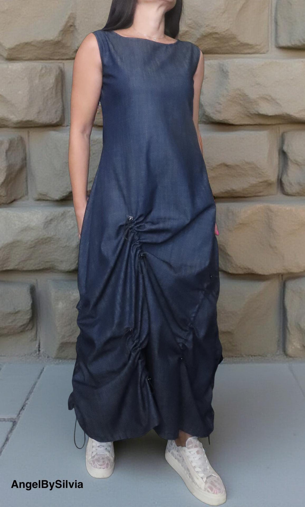 Asymmetric Long Denim Dress –Street Style / Everyday Wear