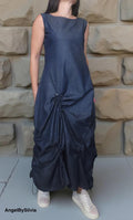 Asymmetric Long Denim Dress –Street Style / Everyday Wear