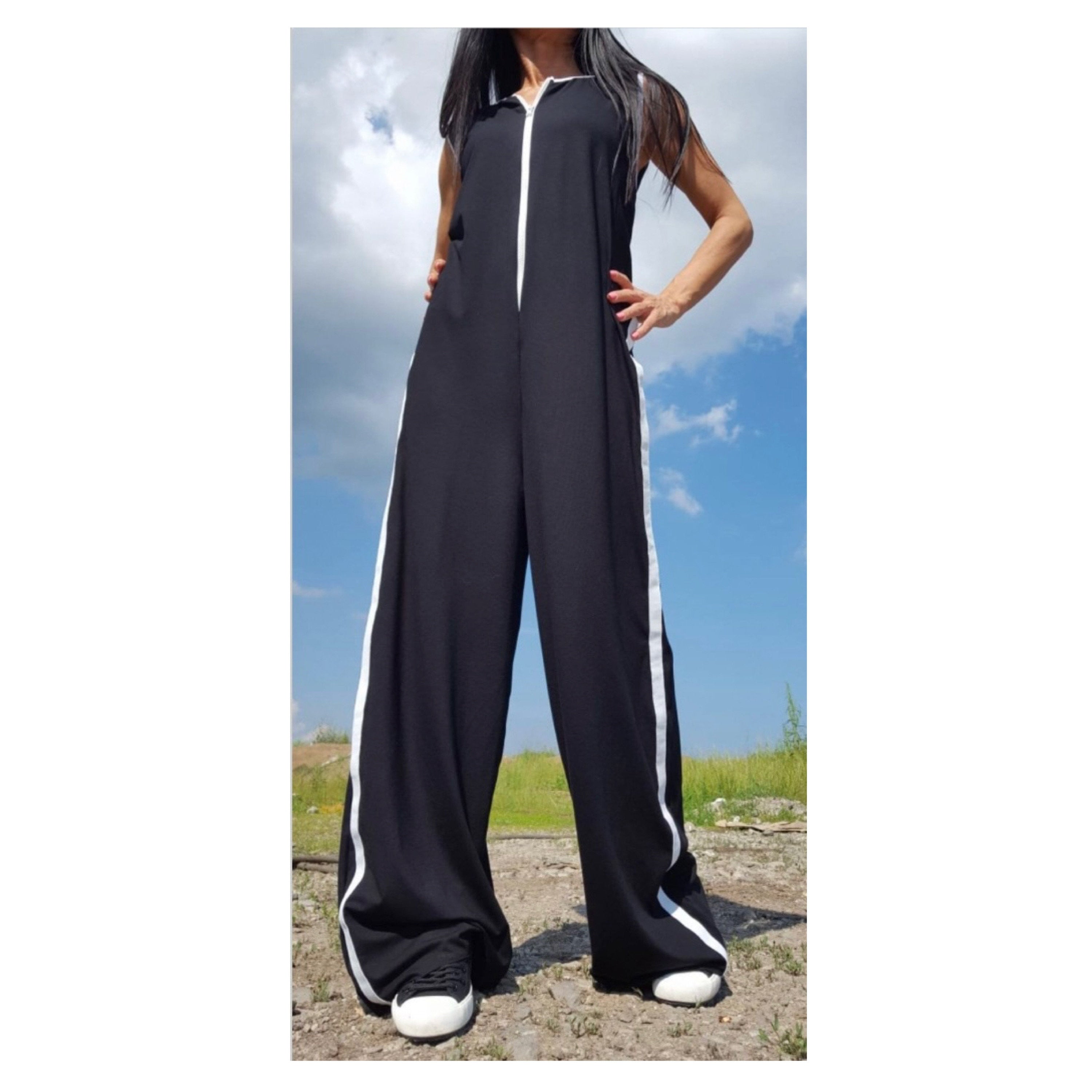 Sleeveless Wide Leg Cotton Jumpsuit: Extravagant Casual Overalls