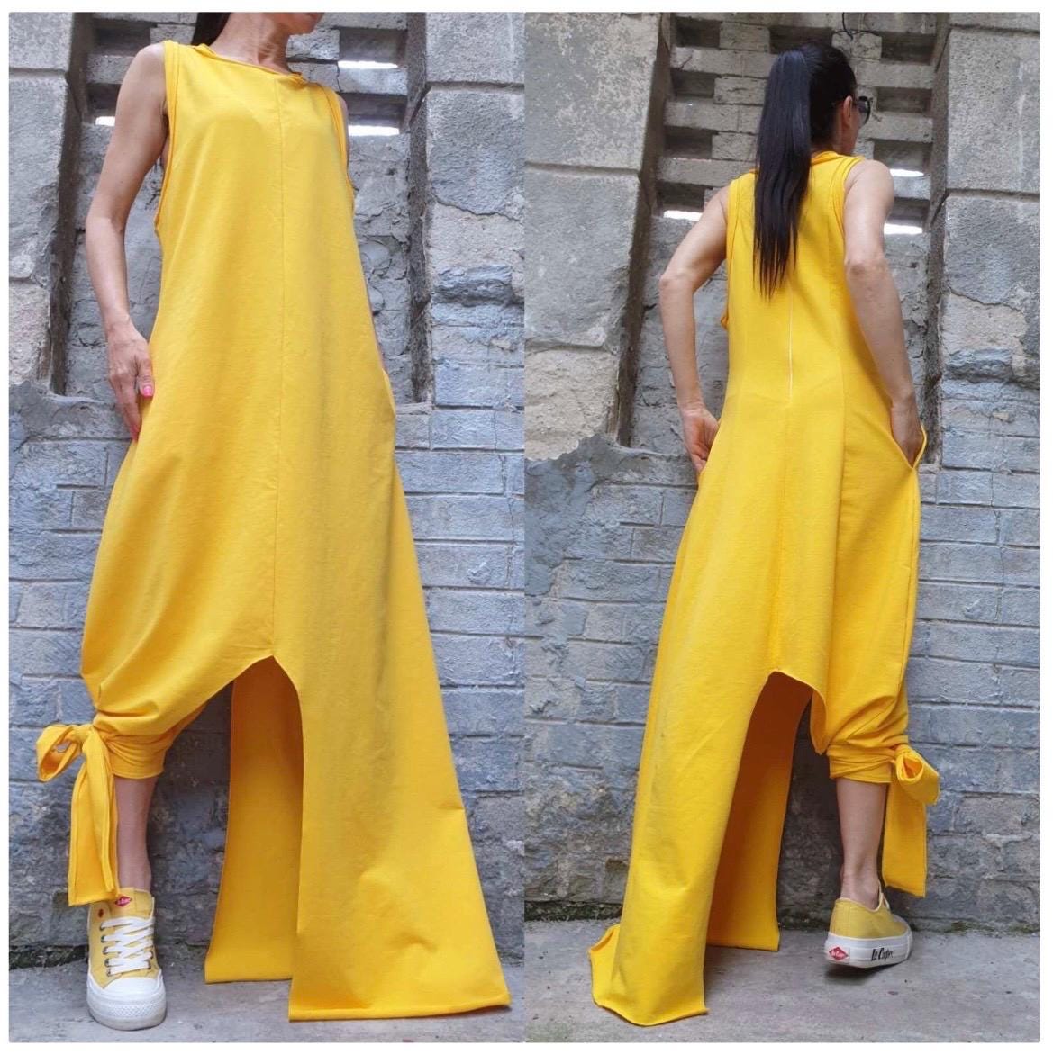 Asymmetrical White Sleeveless Dress / Modern Minimalist Design