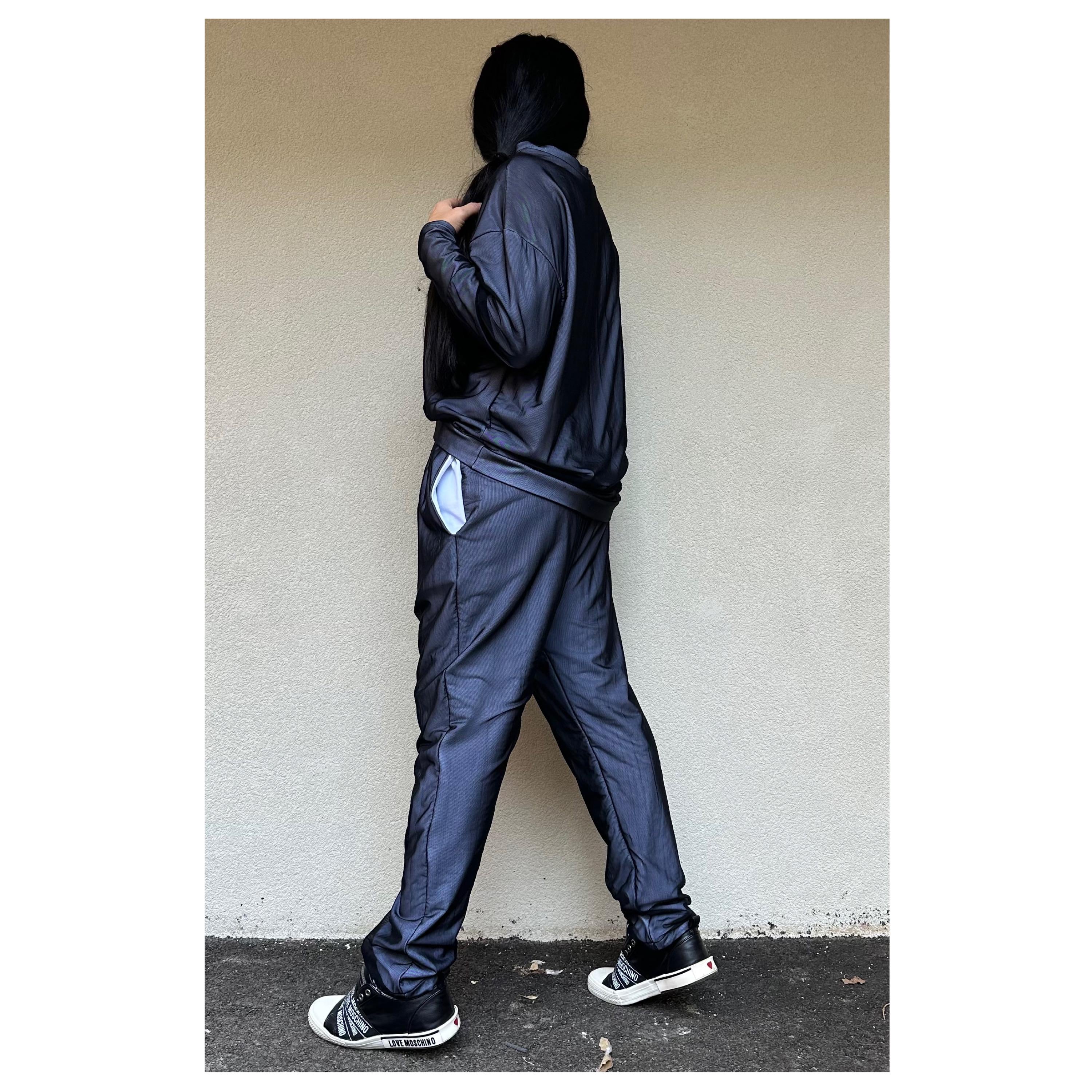 Urban Tracksuit for Women – Cotton Mesh Joggers and Loose Blouse Set