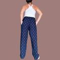 Summer Cotton Pants for Women – High Waist, Side Pockets /  Lightweight Fabric