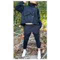 Wool Short Coat  High Collar Black Winter Coat